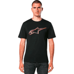 Camiseta Alpinestars Ageless Shadow - Preto vermelho