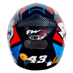 Capacete Fw3 Gtx 43 - Azul/vermelho