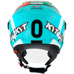 Capacete Kyt D-city Dennis Foggia Leopard Replica - azul