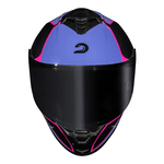 Capacete Race Tech Hit Plus - Preto/Roxo.