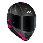 Capacete Norisk Ff802 Razor Full - Preto Fosco Rosa