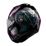 Capacete Shark Evo Es K-Rozen Kvx - Preto Roxo.