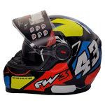Capacete Fw3 Gtx 43 - Amarelo/azul