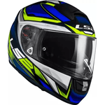 Capacete Ls2 Ff397 Vector Evo Rider - Azul Amarelo 