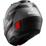 Capacete Shark Evo Es Kryd Akr - Preto Cinza Vermelho.