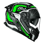 Capacete Norisk Strada Ii Fusion - Branco/preto/verde