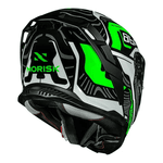 Capacete Norisk Strada Ii Fusion - Branco/preto/verde