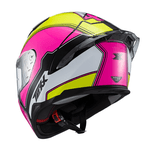 Capacete Texx Raptor Hornet - Verde/rosa/branco