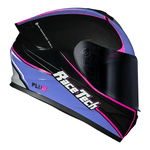 Capacete Race Tech Hit Plus - Preto/Roxo.