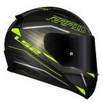 Capacete Ls2 Ff353 Rapid Rokku - Preto Fosco/amarelo