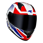 Capacete Race Tech Sector Slash - Branco/azul