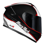 Capacete Race Tech Hit Plus - Preto Branco.