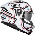 Capacete Ls2 Ff808 Stream Ii Maze - Branco Preto 