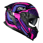 Capacete Norisk Strada Ii Fusion - Roxo/preto/rosa