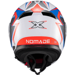 Capacete Texx Kratos Nômade - Branco/azul/vermelho