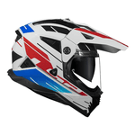 Capacete Ls2 Mx702 Pioneer Ii Namib - Branco/azul/vermelho