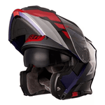 Capacete X11 Turner Prisma Escamoteável - Azul/vermelho
