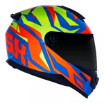 Capacete Norisk Ff802 Razor Cutting - Azul Amarelo