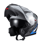Capacete Texx Gladiator V3 Makan - Cinza/azul