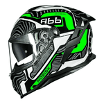 Capacete Norisk Strada Ii Fusion - Branco/preto/verde