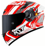 Capacete Kyt Tt Course Super Mario - Vermelho Branco 