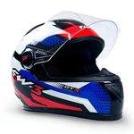 Capacete Fw3 - Gtn Super - Vermelho Azul Branco