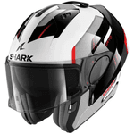Capacete Shark Evo Es Kryd Wkr - Branco Preto Vermelho.