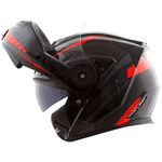 Capacete Norisk Ff345 Route Motion - Preto Cinza Vermelho