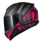 Capacete Norisk Ff802 Razor Full - Preto Fosco Rosa