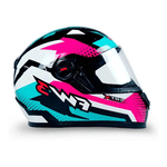 Capacete Fw3 - Gtn Super - Tifany Rosa Branco