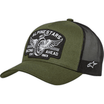 Boné Alpinestars Heritage Patch Trucker - Verde Militar Preto