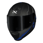 Capacete Norisk Ff802 Razor Full - Preto Fosco/azul