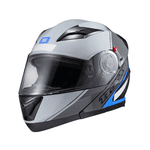 Capacete Texx Gladiator V3 Makan - Cinza/azul