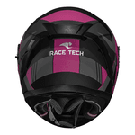 Capacete Race Tech Volt Abstrak - Preto Fosco Rosa.