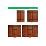 Roupeiro c/ Portas de Correr e Gavetas Internas - Nathalia 