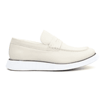 Sapato Masculino Confort Loafer Tokio Off White