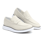 Sapato Masculino Confort Loafer Tokio Off White