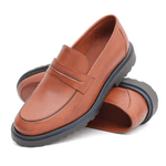 Sapato Masculino Casual Confort Viena Castor-preto 