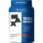 Whey 100% Whey Pote 900g Max Titanium Morango