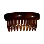 Pente curto de Acetato preto e marrom 2,5 x 6,0 cm N-310752 NR