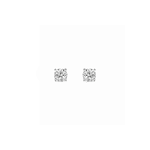 BRINCO REDONDO ZIRCÔNIA 4MM CRISTAL PRATA 925