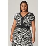 Vestido Midi Estampado Animal Print - Mirrors