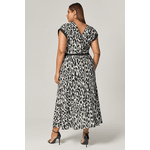 Vestido Midi Estampado Animal Print - Mirrors