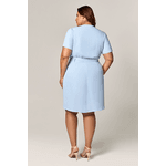 Vestido Curto com Detalhe Faixa com Argolas Nature MySize