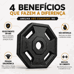 20 Anilhas 1kg Consport Revestida em ABS Peso Academia Treino Musculação
