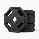 8 Anilhas 2,5kg Consport Revestida em ABS Peso Academia Treino Musculação