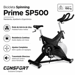 Bicicleta Spinning Sp-500 Prime Connect Bluetooth Roda Inércia 22kg Consport