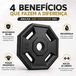 Par Anilhas 10kg Consport Revestida em ABS Peso Academia Treino Musculação