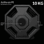 Par Anilhas 10kg Consport Revestida em ABS Peso Academia Treino Musculação