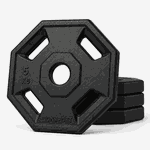 4 Anilhas 5kg Consport Revestida em ABS Peso Academia Treino Musculação
